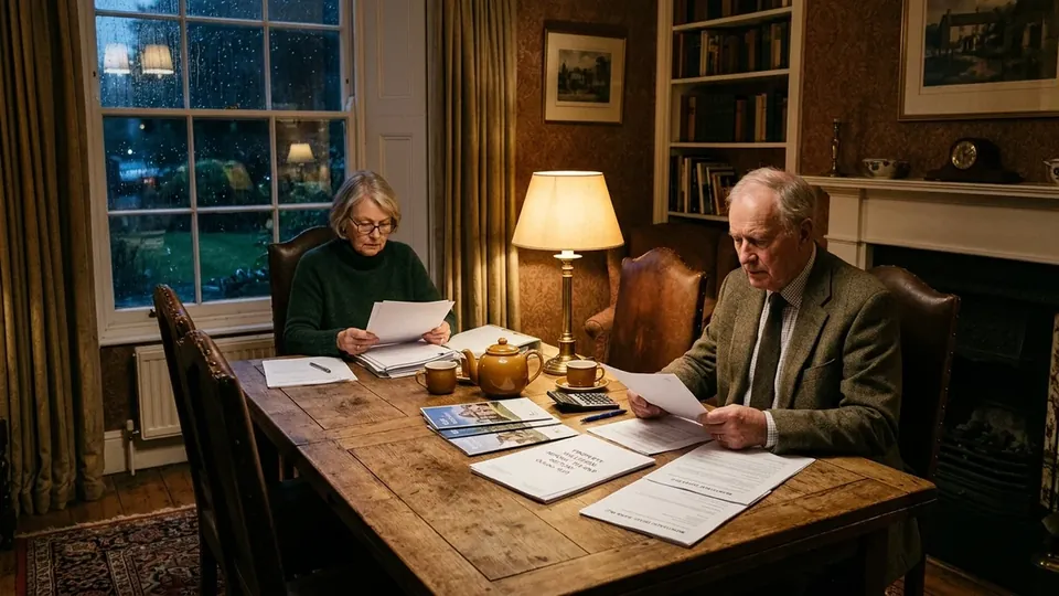 Financial mediation documents showing property valuation and mortgage redemption statement